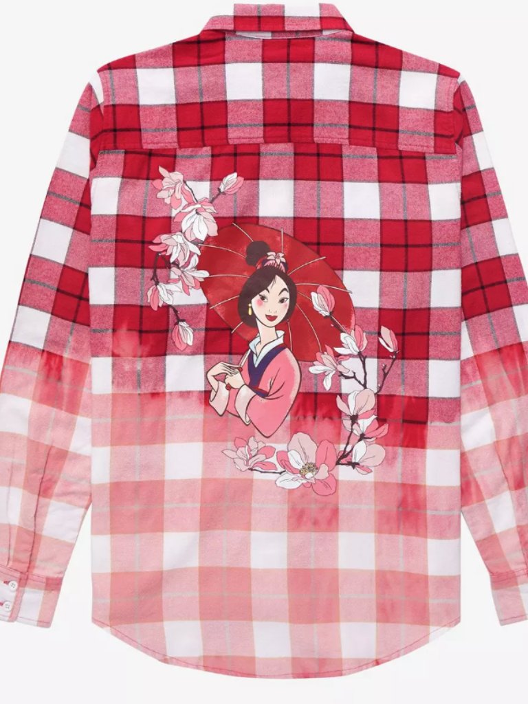 Disney Princess Mulan Portrait Dip-Dye Women’s Flannel - Boxlunch Exclusive